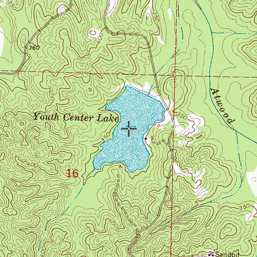 Topographic Map of Youth Center Lake, MS