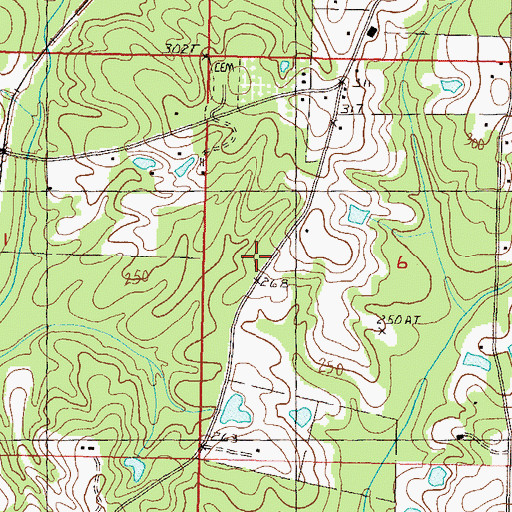 Topographic Map of WRPM-AM (Poplarville), MS
