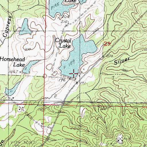 Topographic Map of Rogers Lake Dam, MS