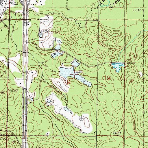 Topographic Map of Albert McDonalds Lake, MS