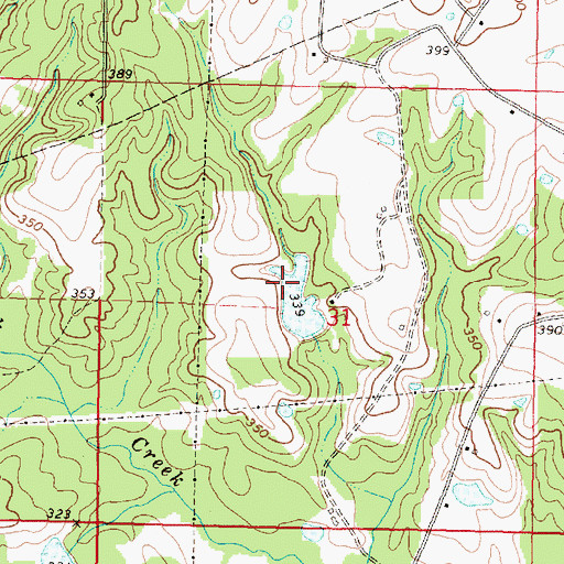 Topographic Map of Doctor Richard Clark Pond Dam, MS