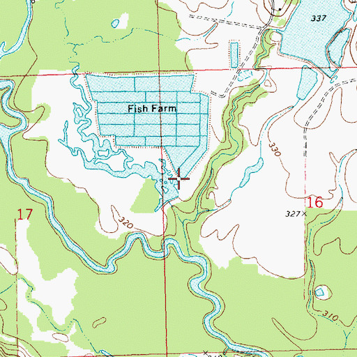 Topographic Map of Felder Lake Dam, MS
