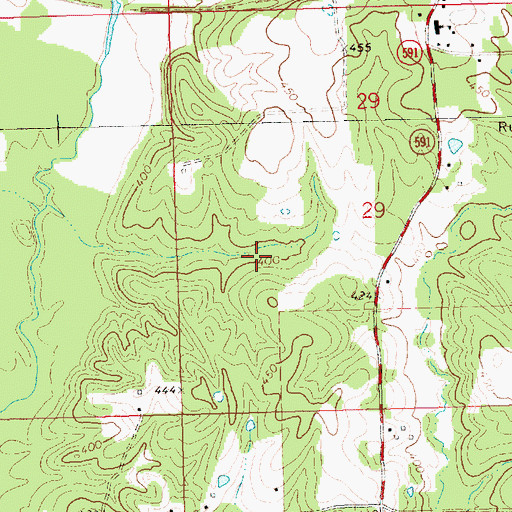 Topographic Map of Pinehaven Lake Dam, MS