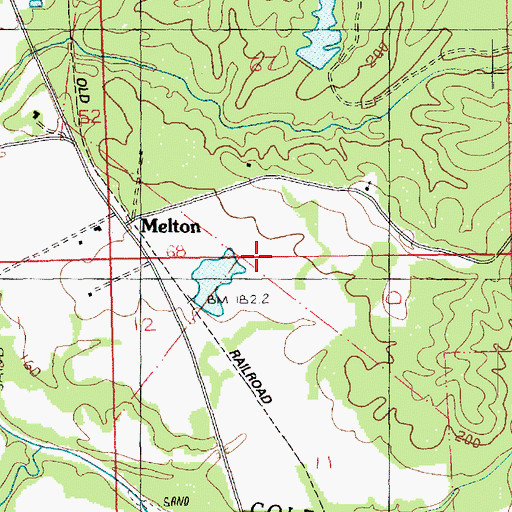 Topographic Map of Sam Fonda Lake Dam, MS