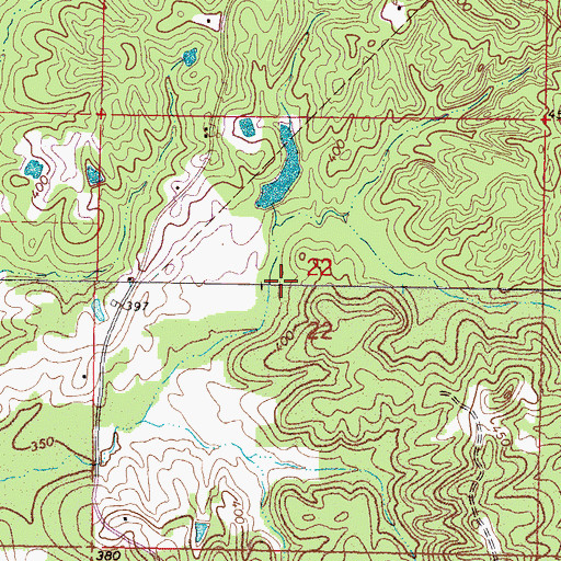 Topographic Map of Burgin Lake Dam, MS