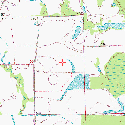 Topographic Map of Farm Land Company Lake Dam, MS