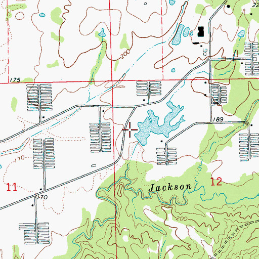 Topographic Map of Adams Egg Farm Dam, MS