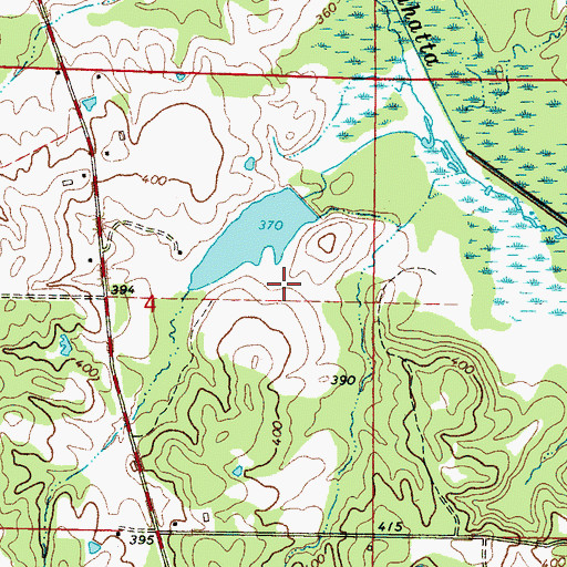 Topographic Map of Tommy Graham Pond Dam, MS