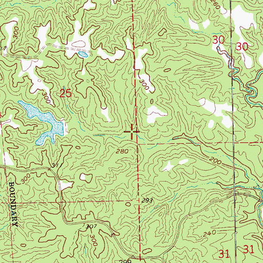 Topographic Map of Southall Lake Dam, MS
