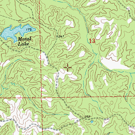 Topographic Map of Greers Lake Dam, MS