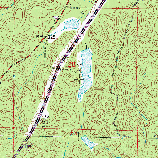 Topographic Map of Cliff Walker Pond Dam, MS