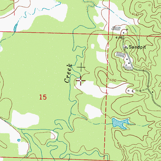 Topographic Map of Larry Kessinger Lake Dam, MS