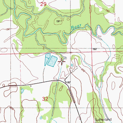 Topographic Map of D P Murphy Lake Dam, MS