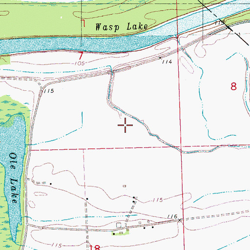 Topographic Map of Thornton Lake Dam, MS