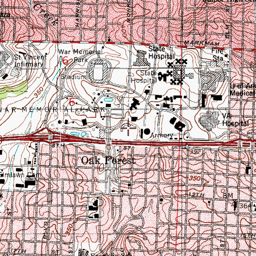 Topographic Map of Winder Field, AR