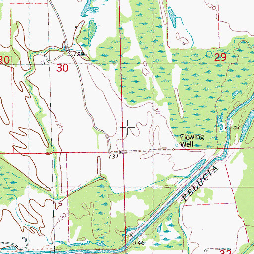 Topographic Map of Pelucia Creek Structure Y-33A-20 Dam, MS