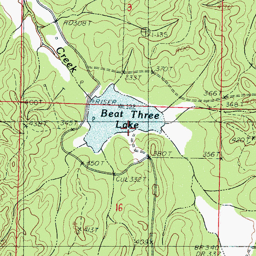 Topographic Map of Bogue Watershed Y-30-89 Dam, MS