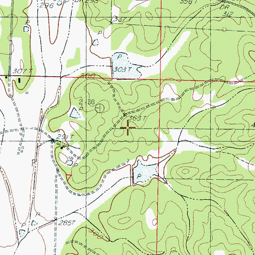 Topographic Map of Bogue Watershed Y-30-20 Dam, MS