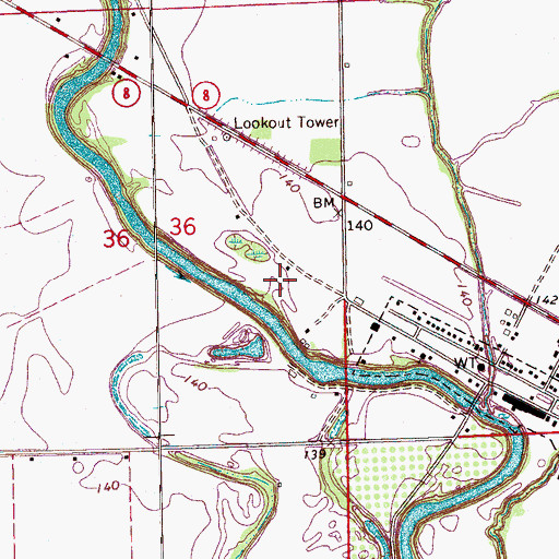 Topographic Map of Sutter Pond Dam, MS