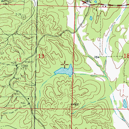 Topographic Map of Bailey Lake Dam, MS
