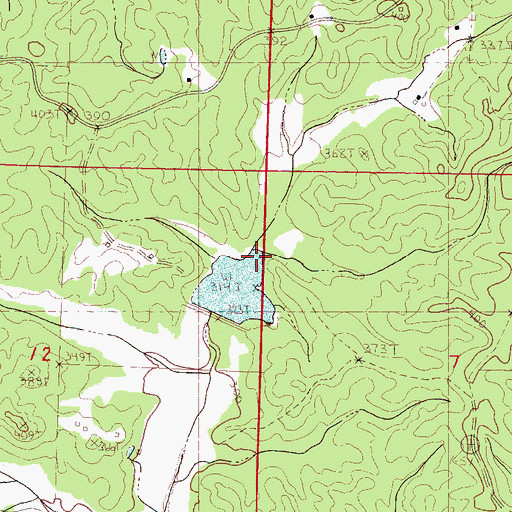 Topographic Map of Turkey Creek Watershed Y-20-66 Dam, MS