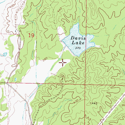 Topographic Map of Persimmon Creek Structure Y-21-50 Dam, MS
