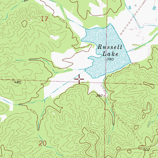 Topographic Map of Yocona Watershed Y-14-15 Dam, MS