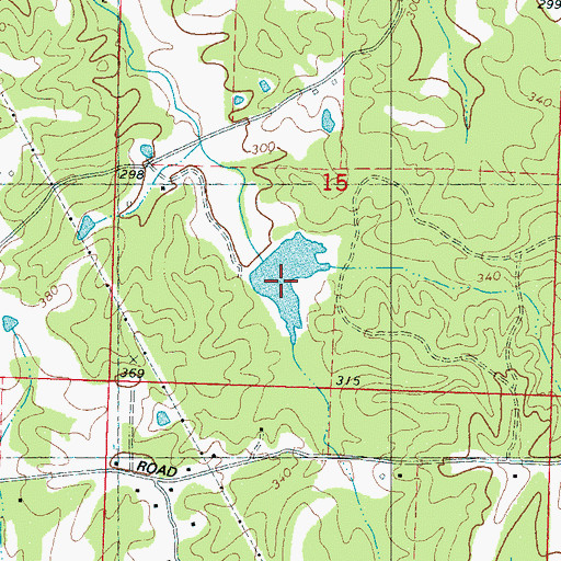 Topographic Map of Hotopha Creek Watershed Y-10a-62 Dam, MS