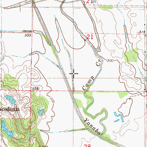 Topographic Map of Towncreek Watershed 18 Dam, MS