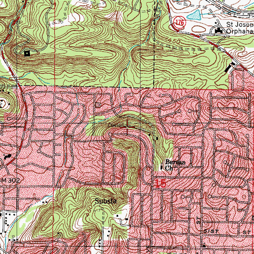 Topographic Map of Foxboro, AR