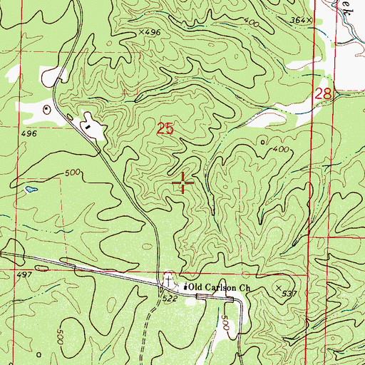 Topographic Map of Choctaw Ridge, MS