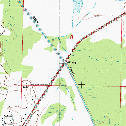 Topographic Map of Polk Levee Bridge, MS