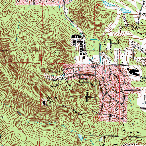 Topographic Map of Hillsborough, AR