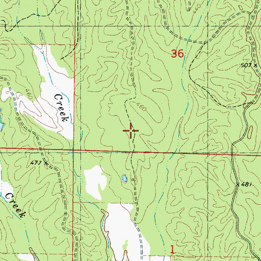 Topographic Map of Lenox (historical), MS
