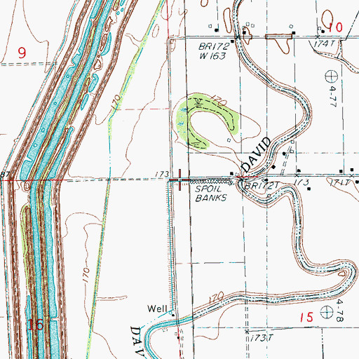Topographic Map of Miller Church, MS