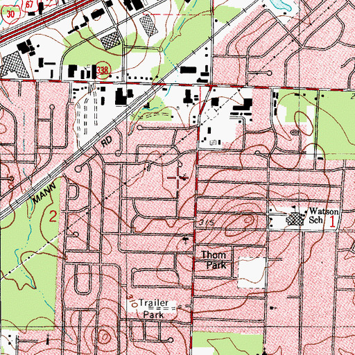 Topographic Map of Lutheran Church of the Redeemer, AR