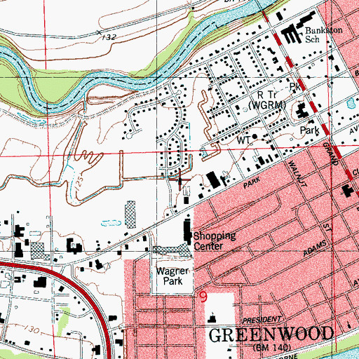 Topographic Map of First Independent Methodist Church, MS