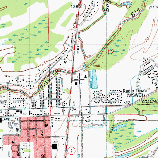 Topographic Map of Leflore County Penal Farm, MS