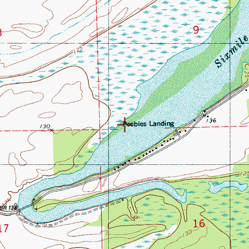 Topographic Map of Peebles Landing, MS