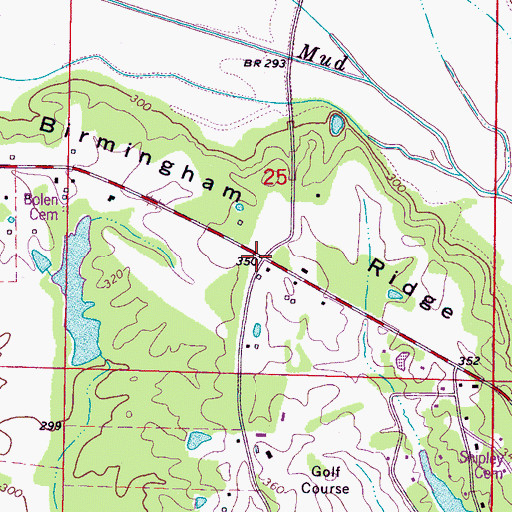 Topographic Map of Kirks Gin (historical), MS