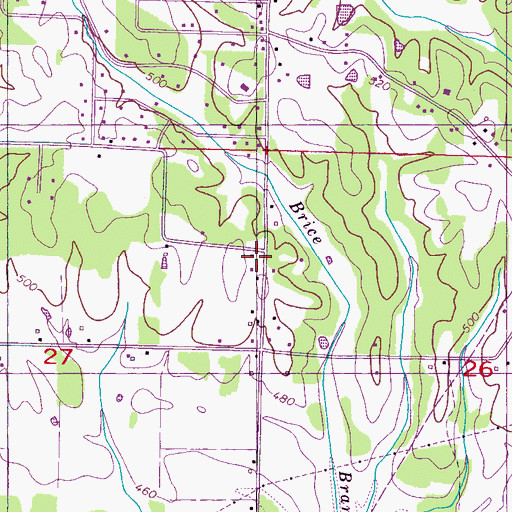 Topographic Map of Field School (historical), MS