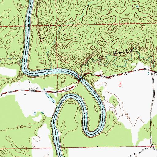 Topographic Map of Hopewell Bridge, MS