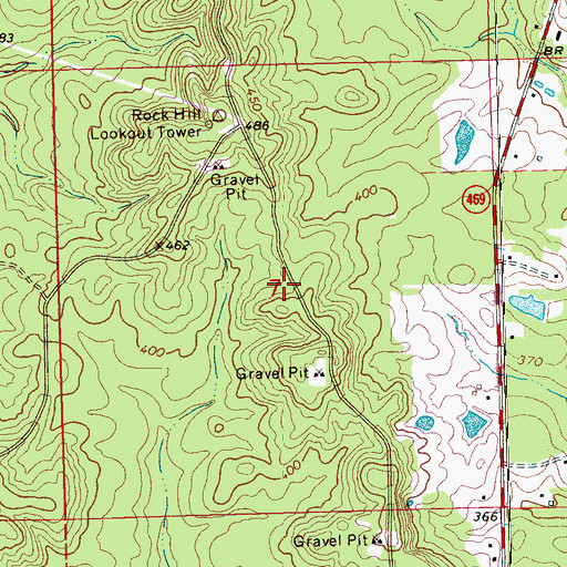 Topographic Map of Rocky Spring Church (historical), MS