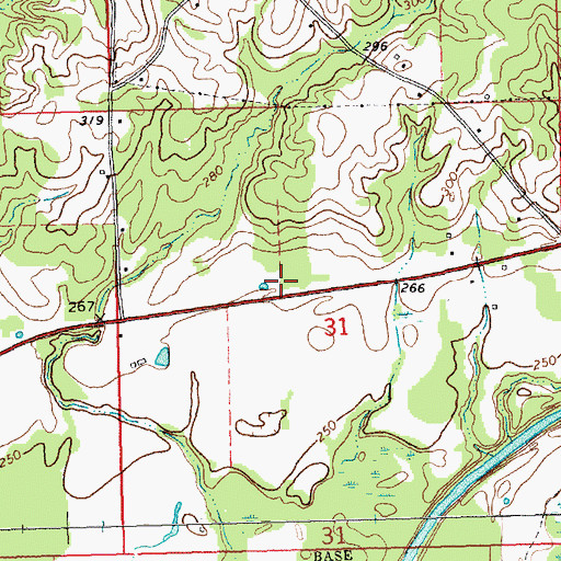 Topographic Map of Spring Valley Church (historical), MS