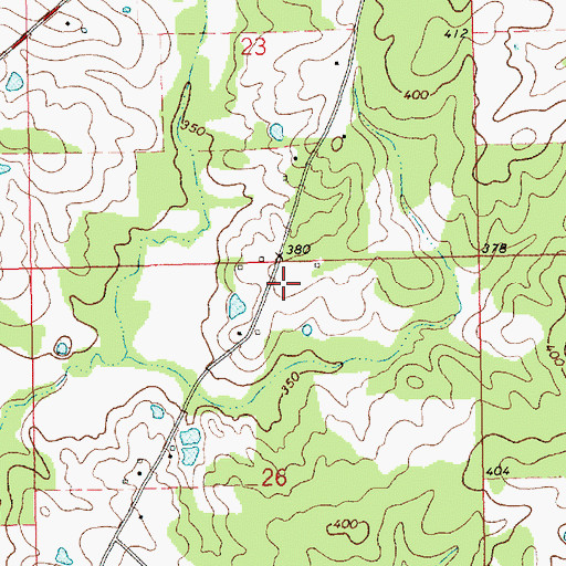 Topographic Map of Brabham Cemetery, MS