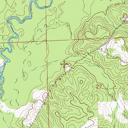 Topographic Map of Monroe-Brumfield Cemetery, MS