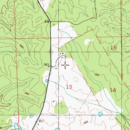 Topographic Map of White Store (historical), MS