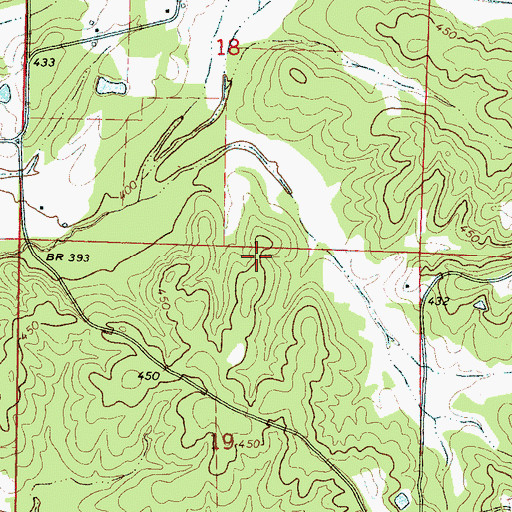 Topographic Map of Downing School (historical), MS