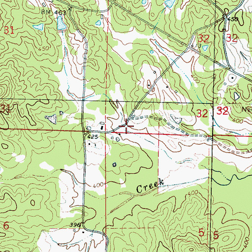 Topographic Map of Fair School (historical), MS