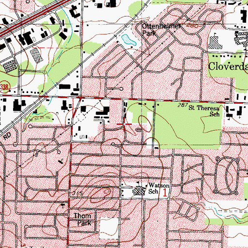 Topographic Map of Victory Temple Church of God in Christ, AR